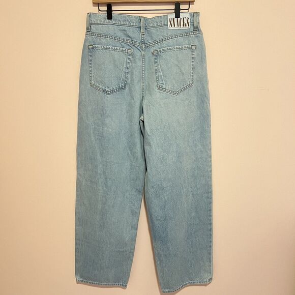 Mother SNACKS! The Pleated Fun Dip Puddle Cotton Jeans in Just a Nibble Size 28 - Picture 6 of 13